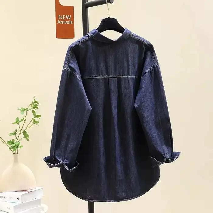 Chemisier décontracté et élégant en polyester LKALEYEO pour femmes, cow-boy chic, printemps-été, coupe ample, col en V, boutonnage simple, polyester solide, 2025