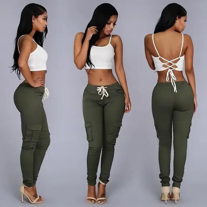Jeans crayon skinny élastiques pour femmes