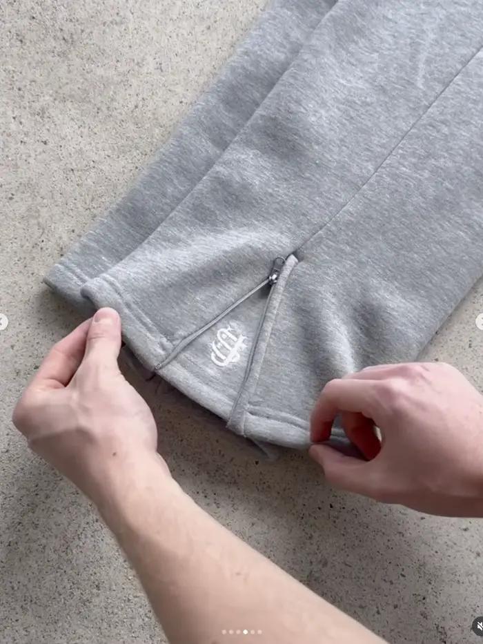 Nouveau pantalon Y2K personnalisé avec fermeture éclair sur les jambes