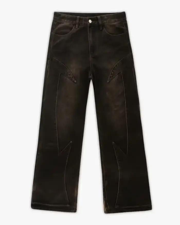 Jeans amples américains personnalisés avec imprimé motif chauve-souris