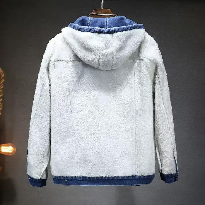 Veste en jean à capuche pour homme