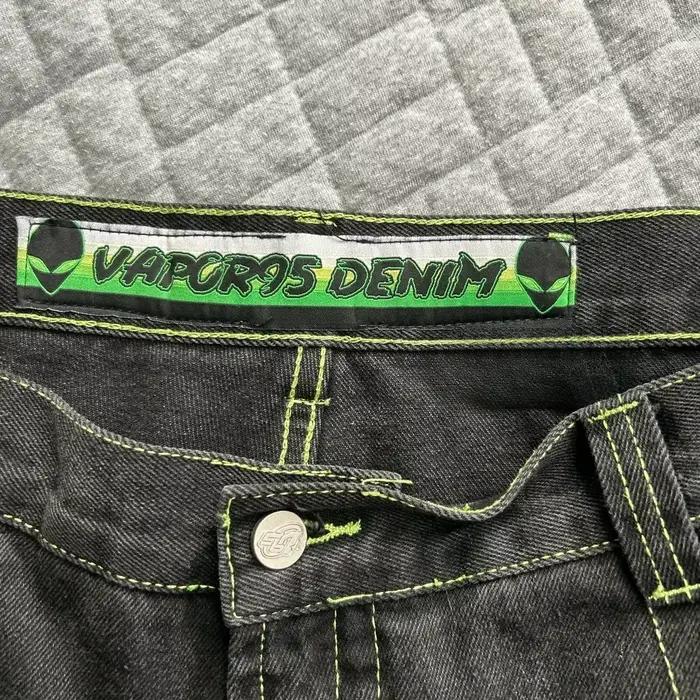 2025 européen et américain automne hiver jeans décontracté jambe large Harajuku motif alien pantalon hip-hop haute rue