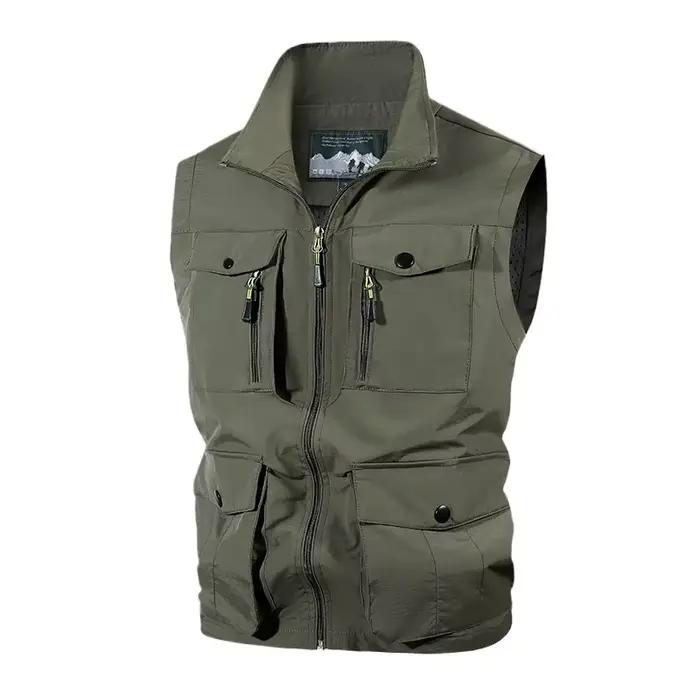 Gilets de photographie multifonctionnels multi-poches pour hommes