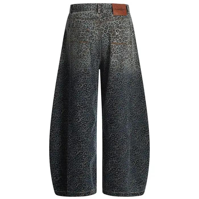 Jean Baggy léopard pour hommes