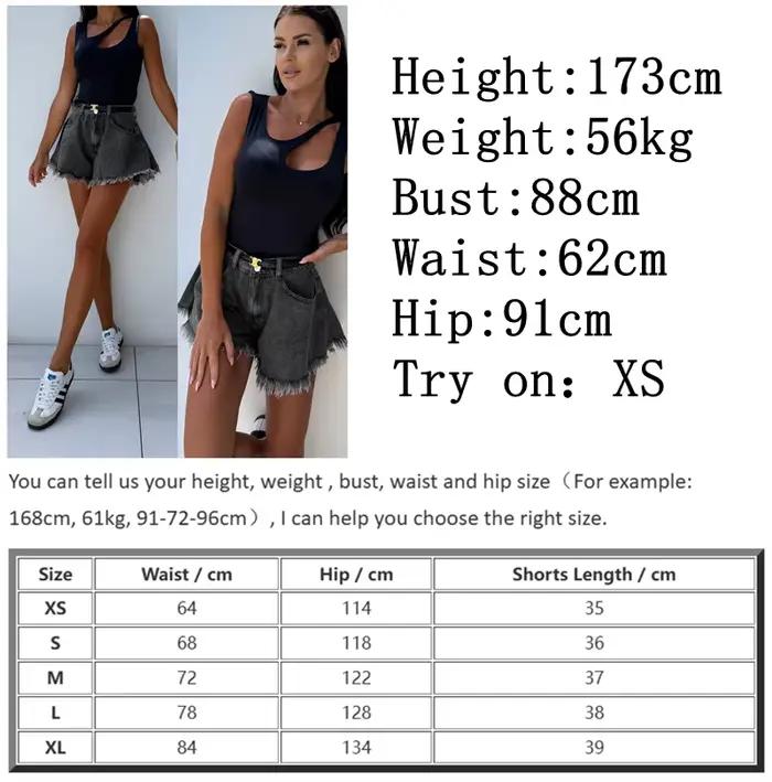 Shorts en jean femme taille haute