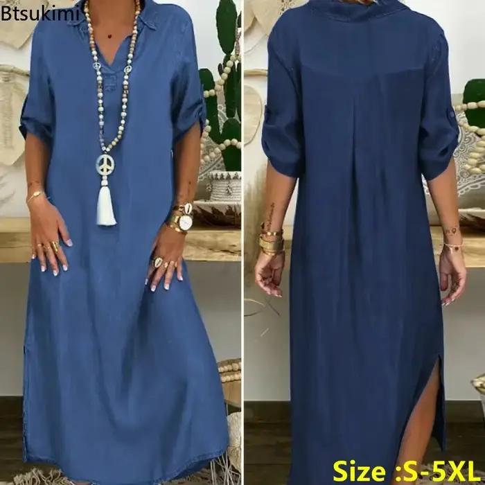Robe en jean décontractée pour femmes