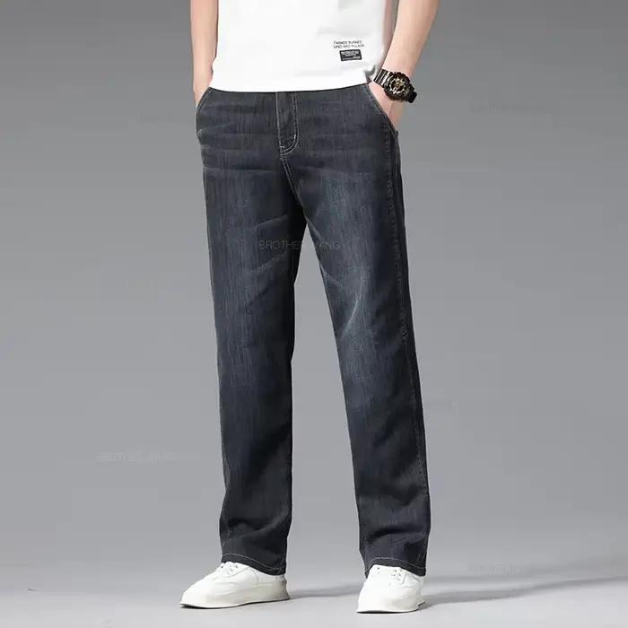 Jean Slim Décontracté Bleu Ciel Pour Homme Occasions Estivales Journées Décontractées Mode Été