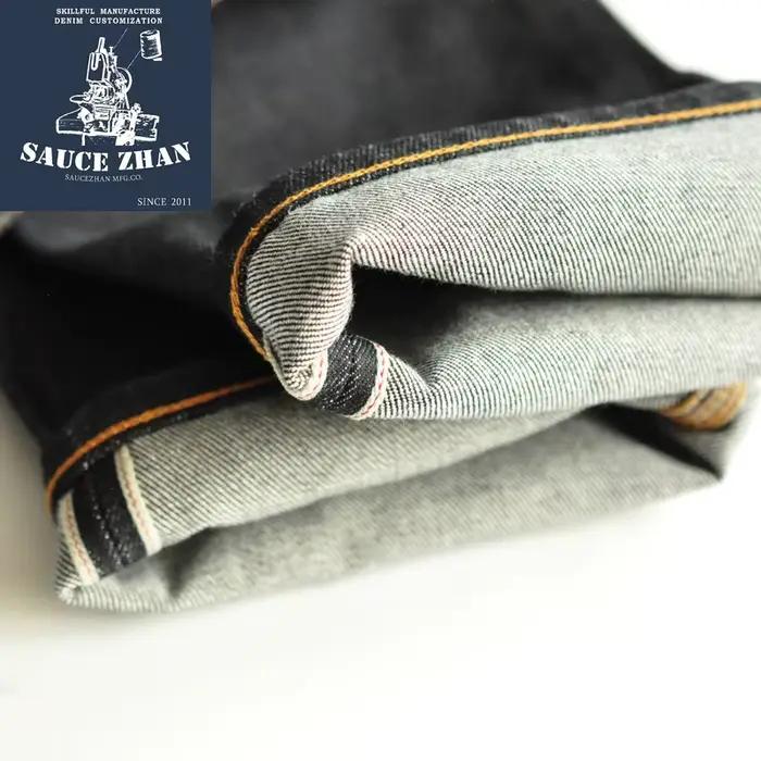 Jean SauceZhan 315XX denim à lisière pour homme jeans décontractés style moto quatre saisons usage polyvalent occasions spéciales