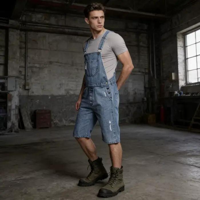 Salopette cargo en jean pour homme