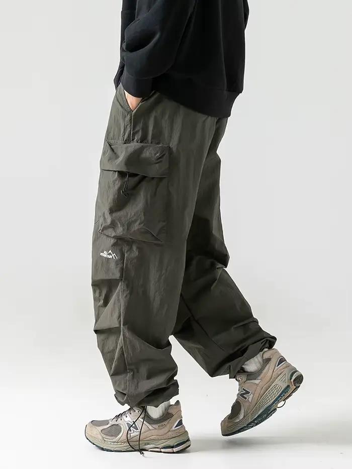 Pantalon cargo tactique multi-poches pour homme style coréen japonais rétro mode urbaine décontractée coupe parachute occasions spéciales libertés mouvement affaires à portée de main