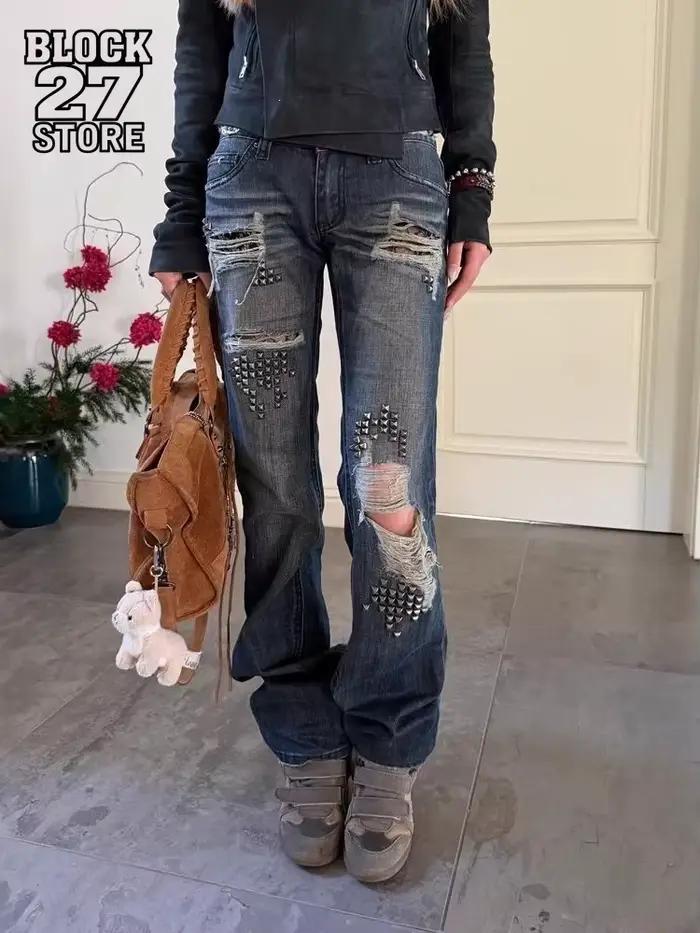 Jeans vintage Y2K pour hommes