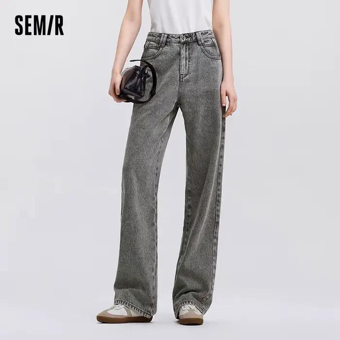 Semir-Jeans à jambes larges en pur coton pour femmes
