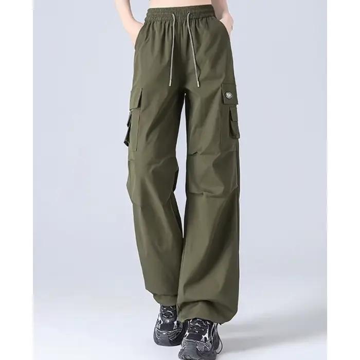 Pantalon Cargo élégant taille haute