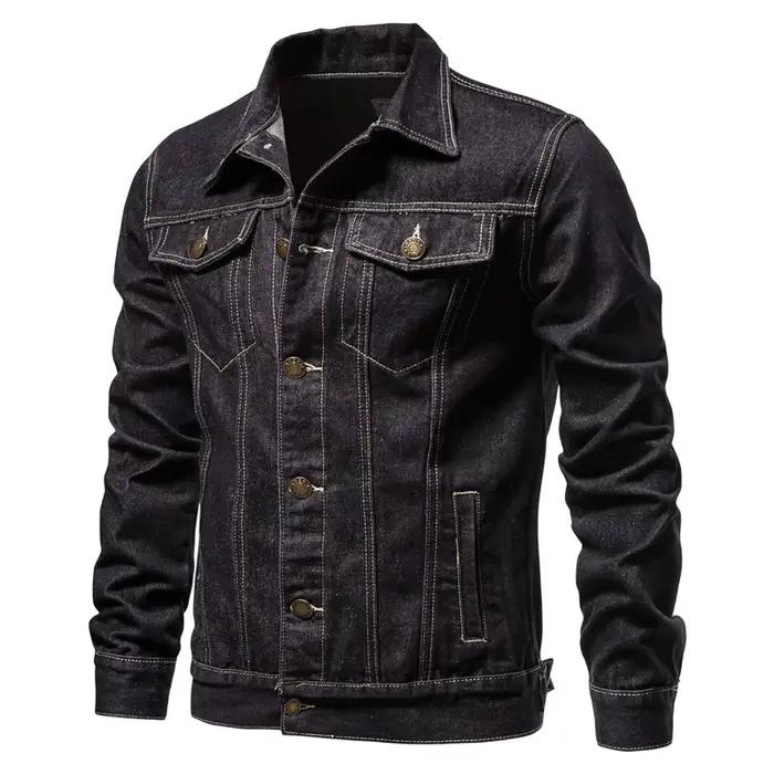 Veste en jean hommes mode moto