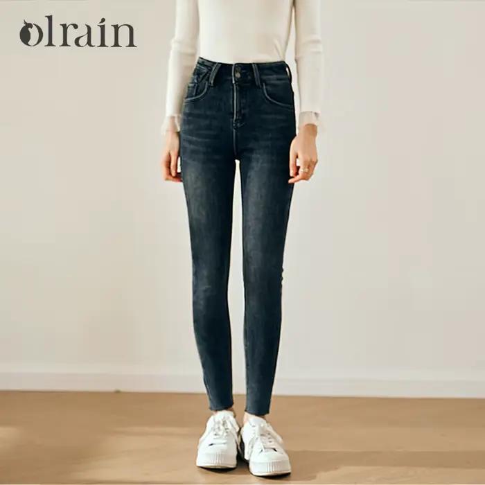 OLrain Jeans Femme Tendance 2026 Nouvelle Collection Automne – Jean Skinny Extensible Décontracté Coupe Crayon Vêtements Féminins Élégants O23DA85885