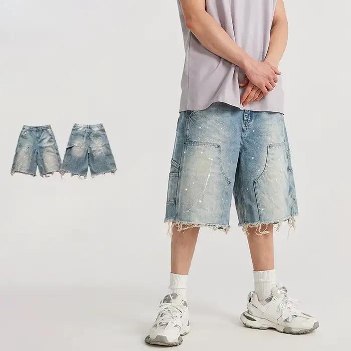 Shorts en jean délavé tendance pour homme – Nouveauté été
