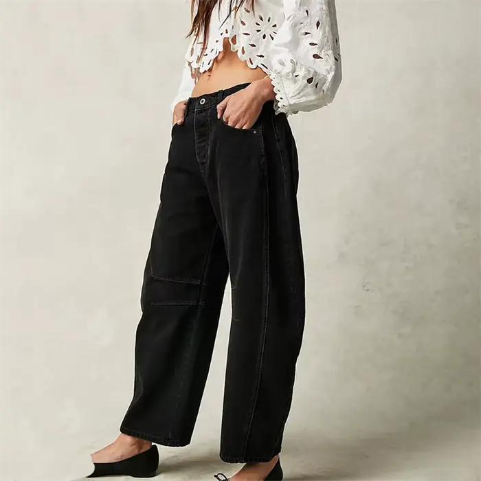 Jean Vintage en Denim de Style Américain pour Femme