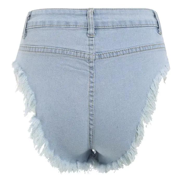 Femmes Sexy Denim Chaud Chic Court Jeans Pantalon Rayé Bord Slim Fit Booty Shorts Vacances Plage Quotidien Décontracté Clubwear Rave Costume