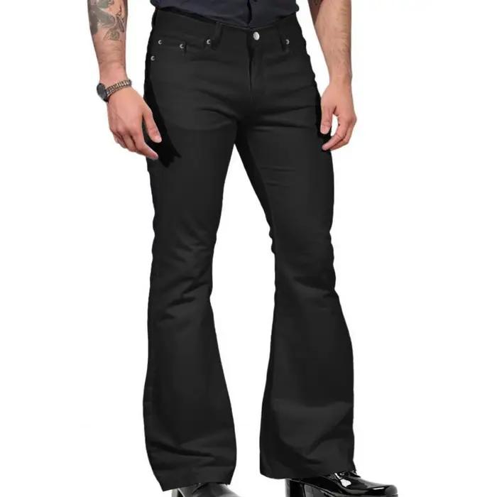 Jean Vintage à la Mode, Coupe Cintrée et Évasée pour Hommes Occasions Spéciales et Journées Actives