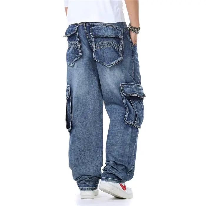 Jean Baggy Bleu en Denim pour Homme