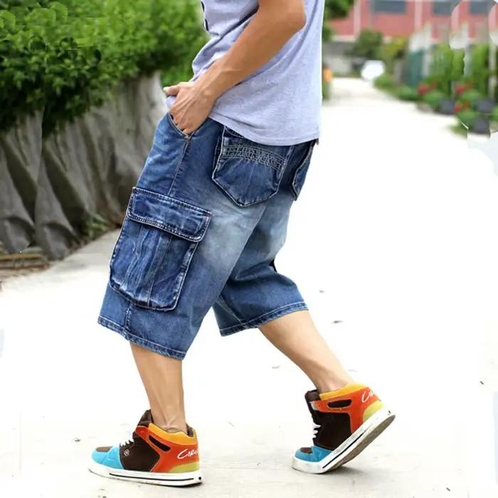 Short en jean baggy pour homme