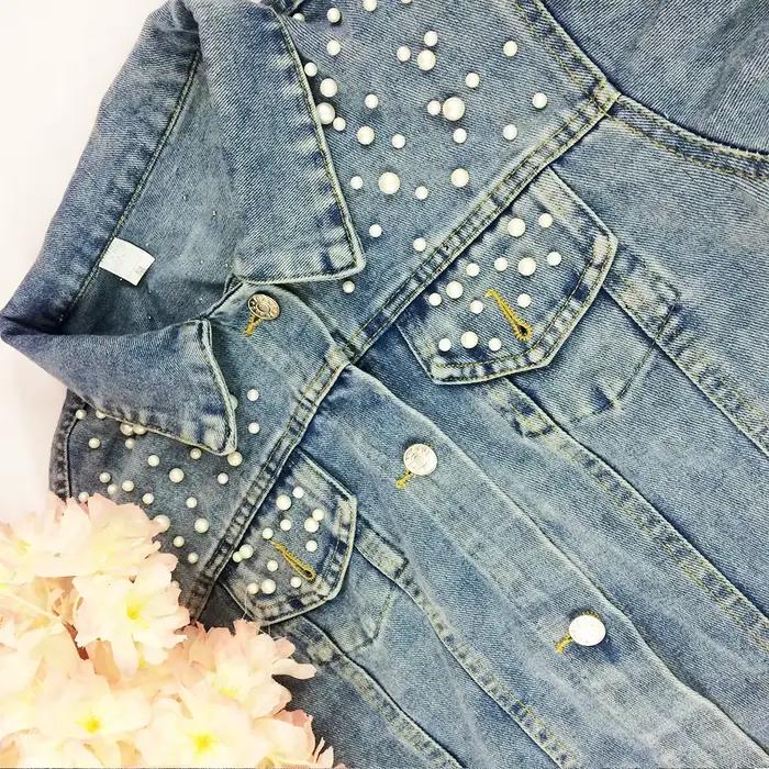 Veste en Jean Brodée de Mariage