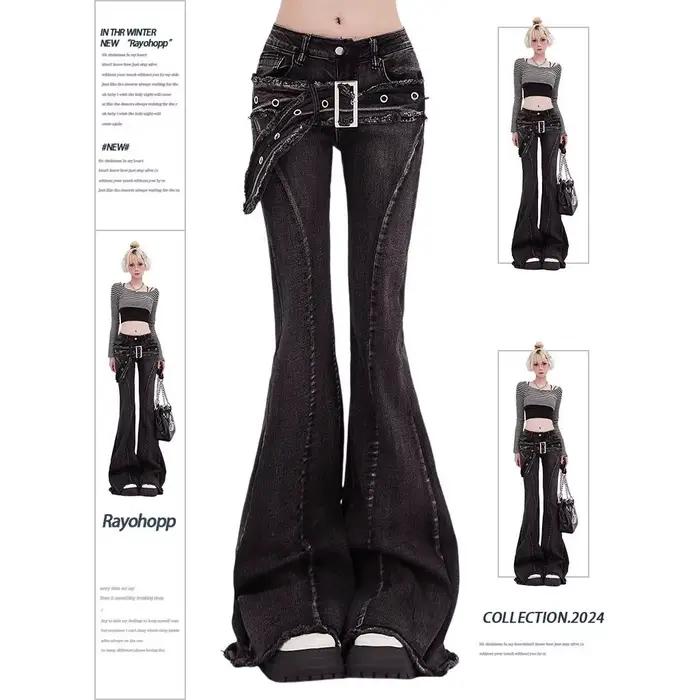 Jean Vintage Slim Micro-évasé pour femmes