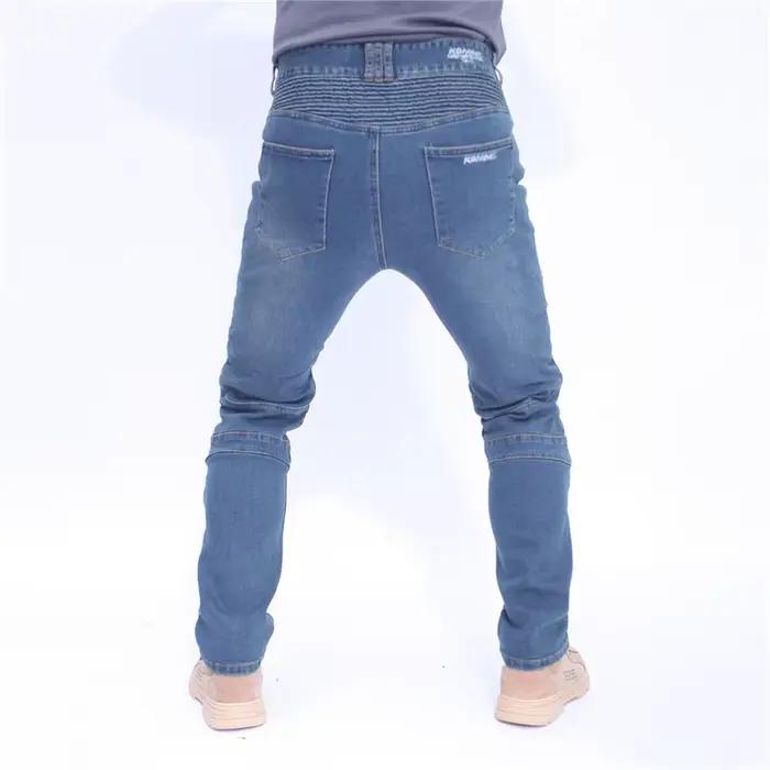 Jean de moto classique Anti-chute pour hommes