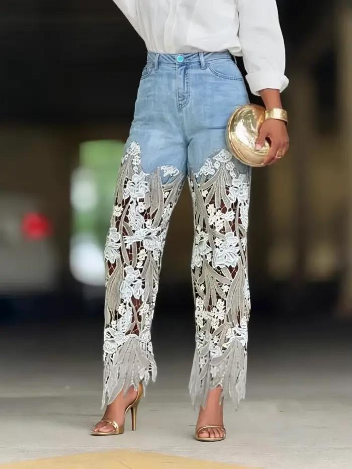 SHENGPALAE Jean droit pour femme