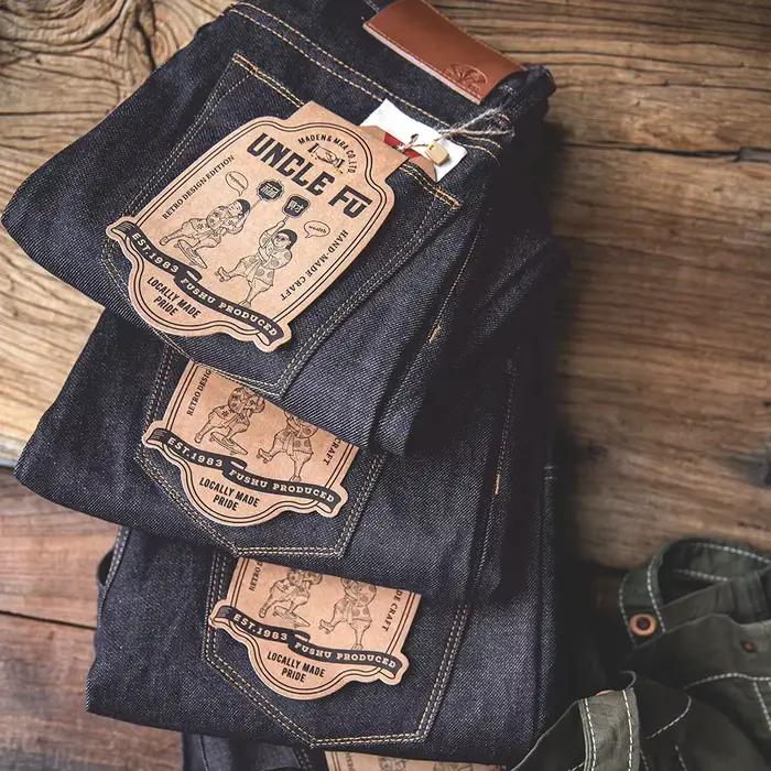 Maden Retro 11, 6 oz lisière jean en denim brut conique coupe régulière