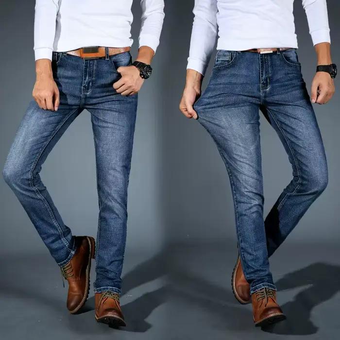 Nouveau Jean Classique Homme 2026 – Pantalon en Denim Noir Doux Style Biker pour Hommes – Tailles 32-38