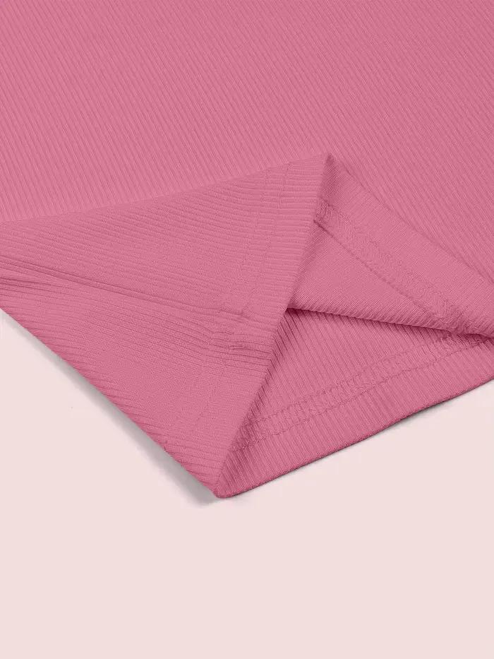 Pantalon évasé côtelé taille haute pour femme