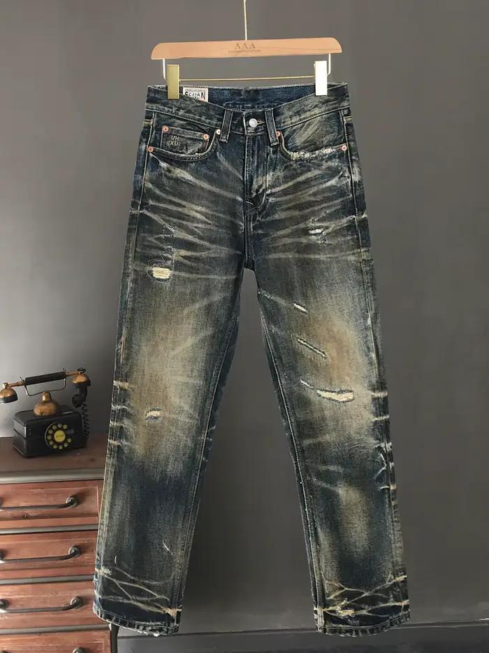 Jean rétro américain 100% coton pour hommes