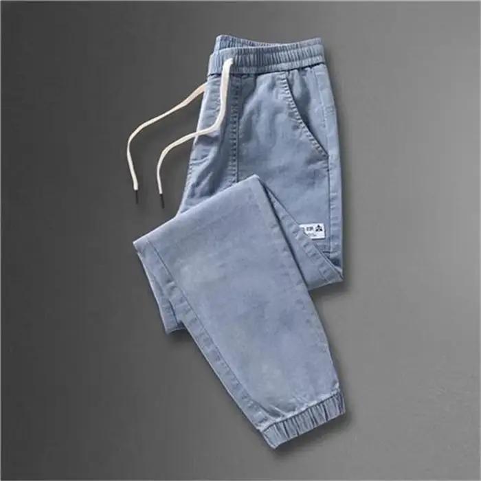 Jeans cargo noir et bleu pour homme