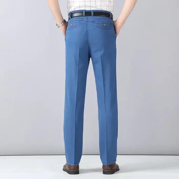Été mince élastique ample papa jean décontracté coupe