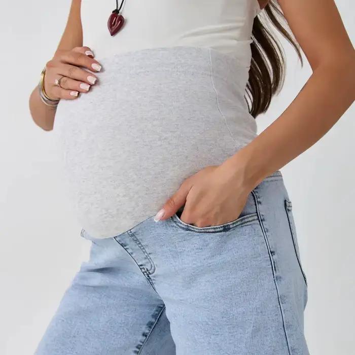 Shorts en jean décontractés pour femmes enceintes