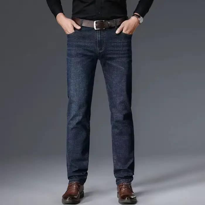 Nouveauté 2024 – Jean Business Classique pour Homme – Style Décontracté Extensible Slim – Pantalon en Denim de Marque