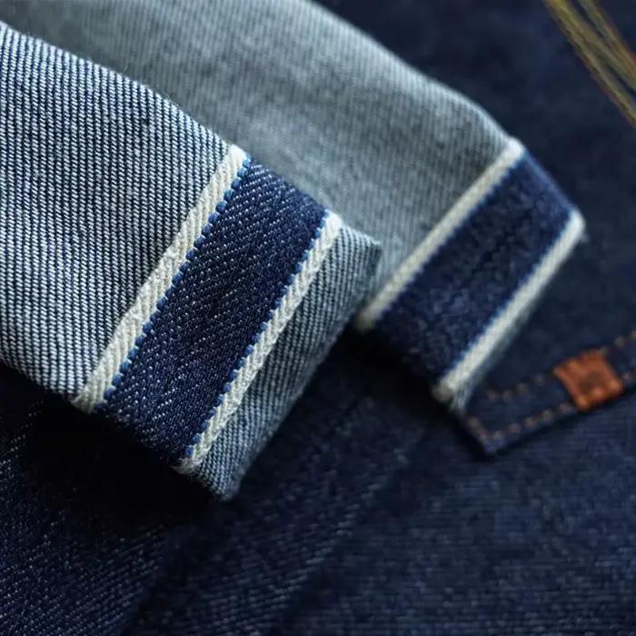 Jean Sauce Origin 908-TN en coton 100%, coupe slim-straight, vieilli, avec bouton argenté pour hommes, pour toutes les saisons, adapté à toutes les occasions, entretien à la main