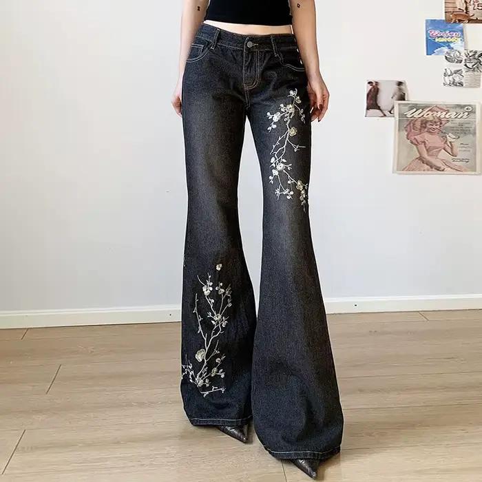 Jean Bootcut en Denim pour Femme