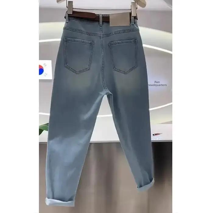 Jean ample taille haute style Harajuku pour femme