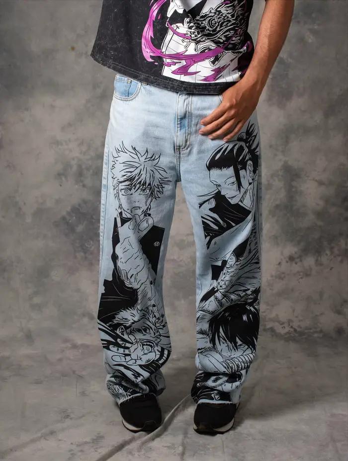 Harajuku meilleurs Jujutsu bande dessinée Jean Streetwear pantalon à jambes larges Anime Baggy