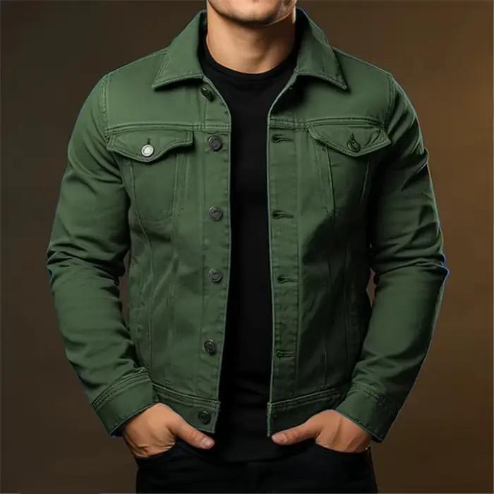 Veste en jean décontractée pour hommes