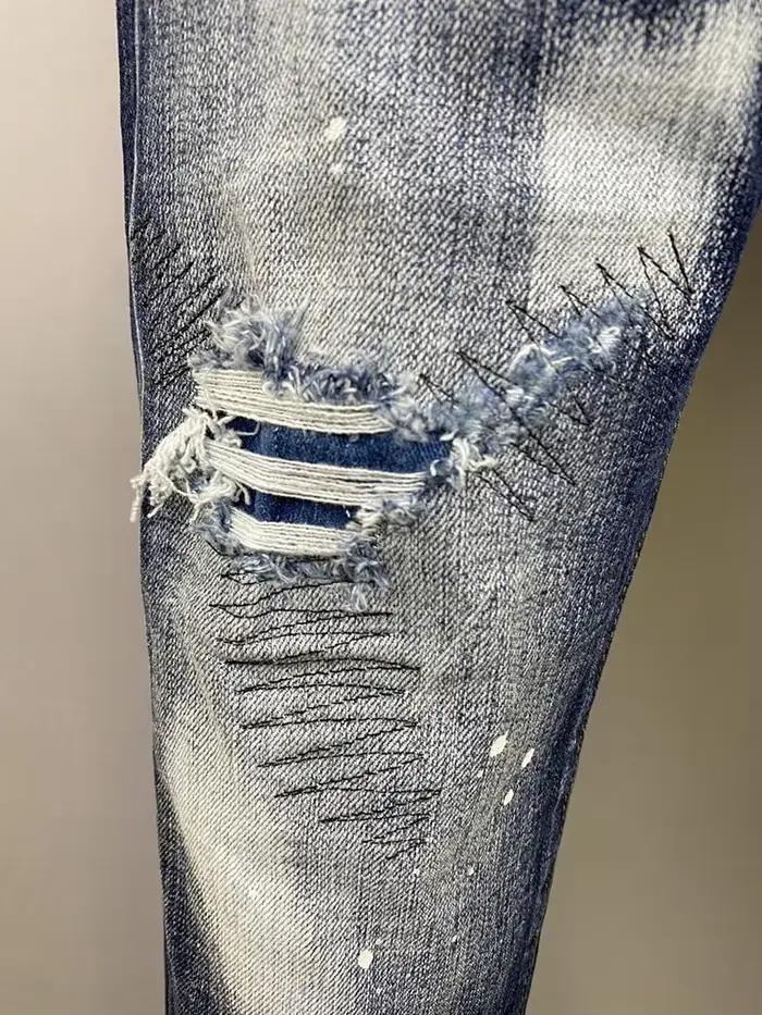 Pantalon jeans homme ICON style moto crayon ajusté mince bouton volant occassions voyages printemps