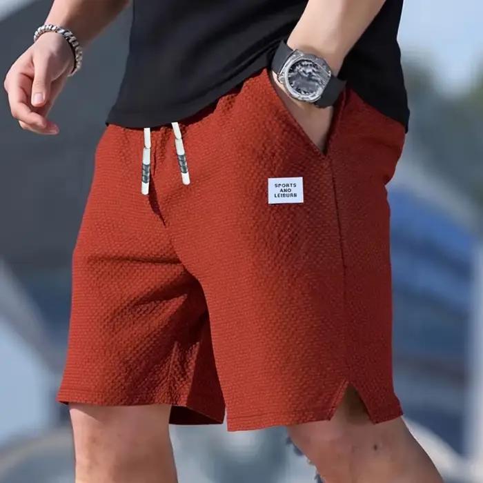 Shorts pour hommes, pantalons décontractés pour hommes, shorts de plage pour hommes, shorts de sport pour hommes, nouveau tissu texturé à la mode, pantalons respirants, adaptés aux vêtements décontrac