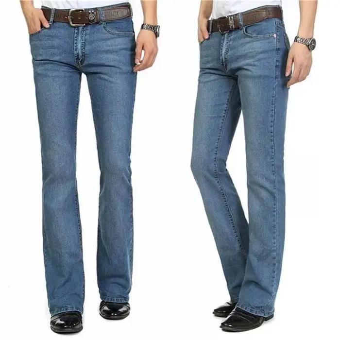 Pantalon en denim fond de cloche pour homme, jean slim coupe botte, décontracté et élégant, vêtement d'affaires décontracté, occasion quotidienne et spéciale