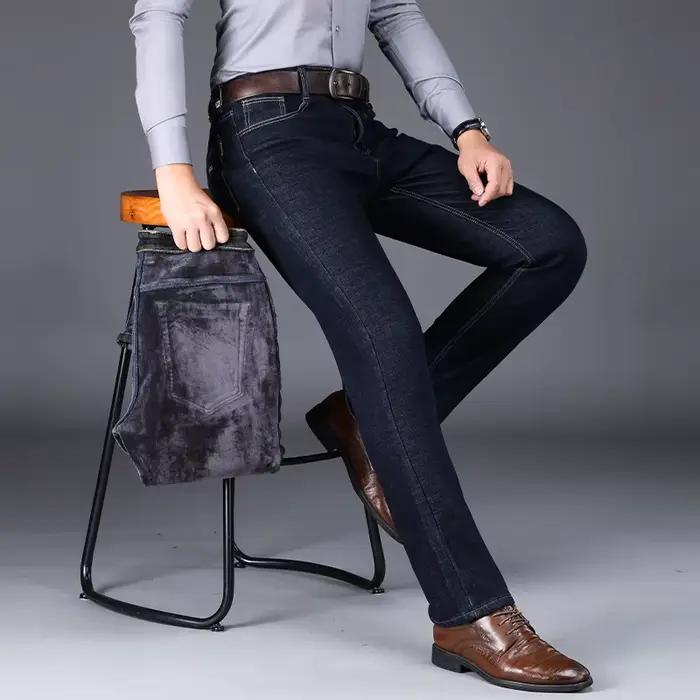 Jean chaud en polaire pour hommes