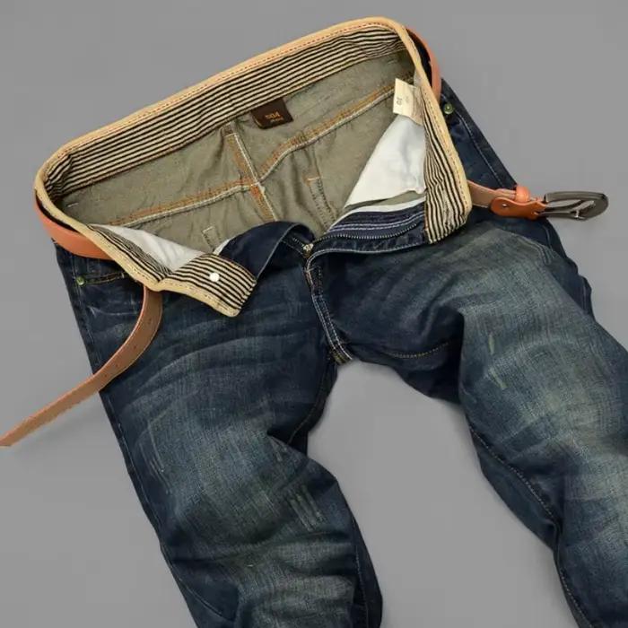 Jean Rétro pour Homme, Pantalon Long Décontracté