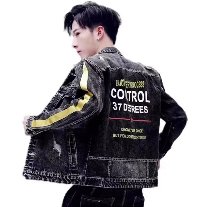 Veste en jean homme décontractée style coréen pour tenue professionnelle et décontractée polyvalente pour homme occasions spéciales