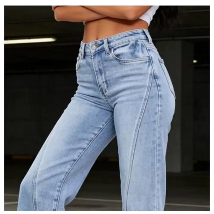 Jeans micro-évasés extensibles pour femmes