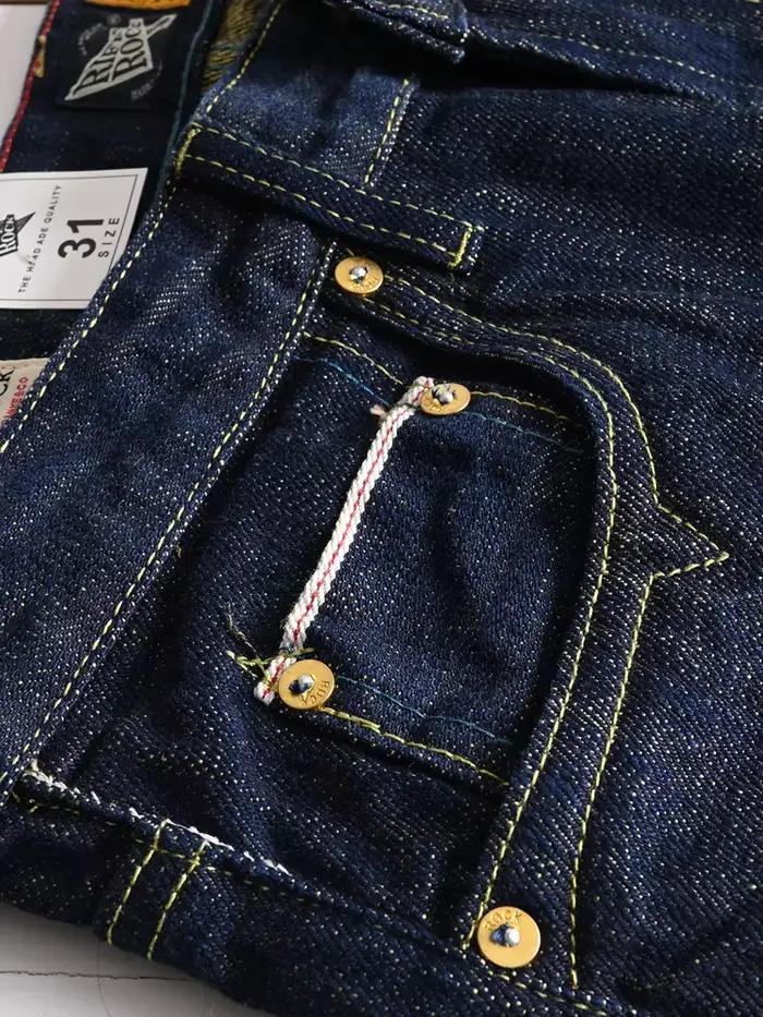 Jean en Denim brut à lisière lourde 100% coton